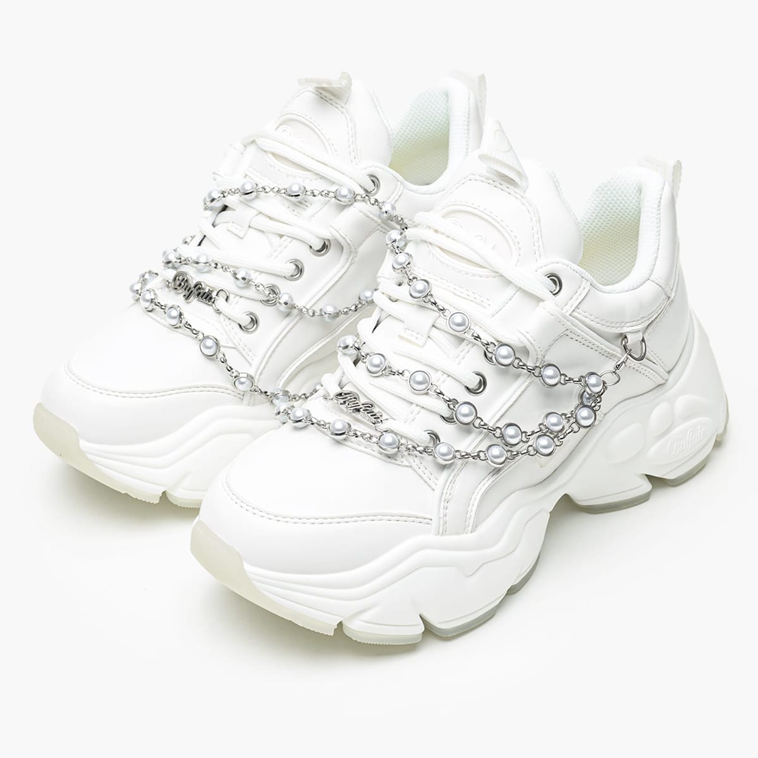 Γυναικεία Παπούτσια Casual Binary.Pearl Άσπρο ECOleather Buffalo Γυναικεία Παπούτσια Casual Binary.Pearl Άσπρο ECOleather Buffalo