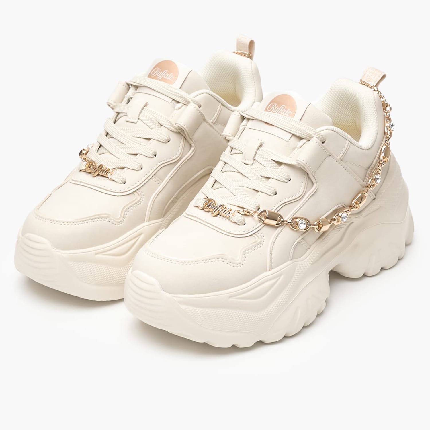 Γυναικεία Παπούτσια Casual Bliss.Chain Μπεζ ECOleather Buffalo Γυναικεία Παπούτσια Casual Bliss.Chain Μπεζ ECOleather Buffalo