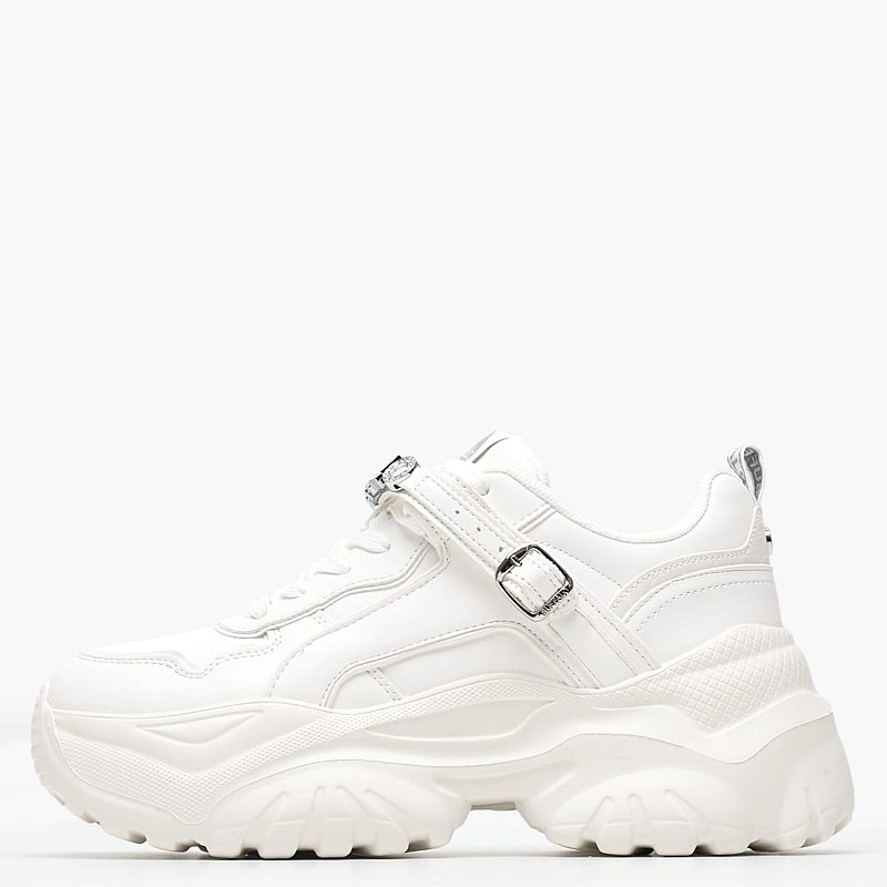 Women Casual Shoes Bliss.Glam White ECOleather Buffalo