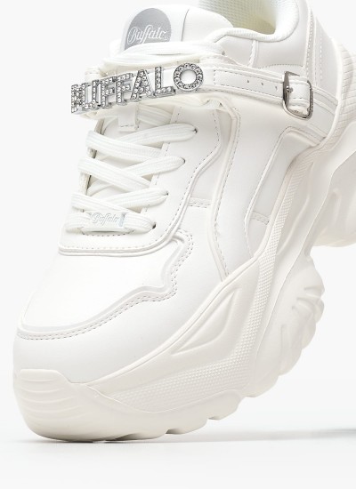 Γυναικεία Παπούτσια Casual Bliss.Glam Άσπρο ECOleather Buffalo