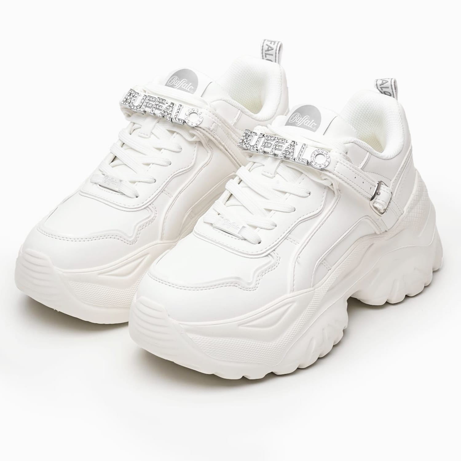 Γυναικεία Παπούτσια Casual Bliss.Glam Άσπρο ECOleather Buffalo Γυναικεία Παπούτσια Casual Bliss.Glam Άσπρο ECOleather Buffalo