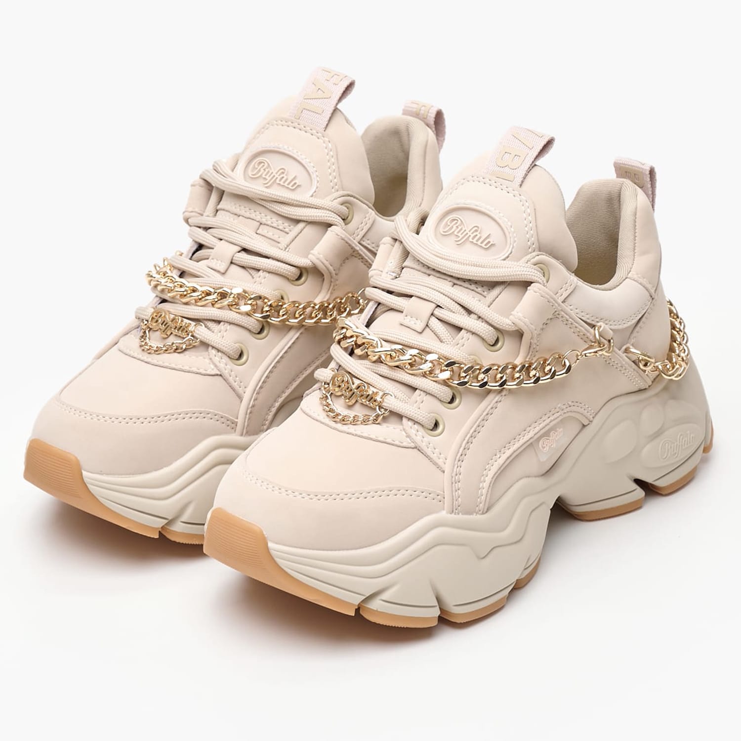 Γυναικεία Παπούτσια Casual Bnr.Chain3.0 Μπεζ ECOleather Buffalo Γυναικεία Παπούτσια Casual Bnr.Chain3.0 Μπεζ ECOleather Buffalo