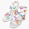 Γυναικεία Πέδιλα June.Butterfly Ασημί ECOleather Buffalo Γυναικεία Πέδιλα June.Butterfly Ασημί ECOleather Buffalo