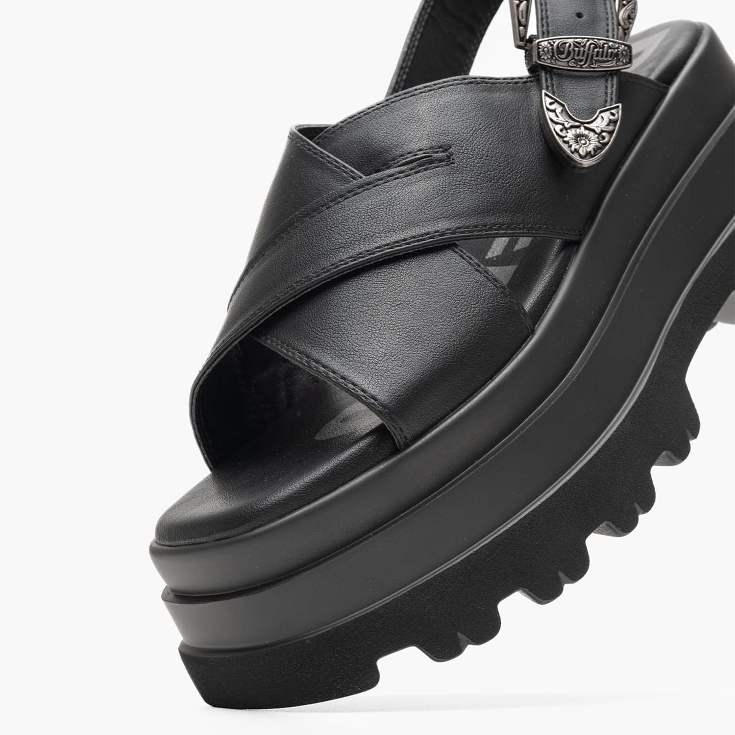 Γυναικεία Πέδιλα Jupiter.Cr Μαύρο ECOleather Buffalo