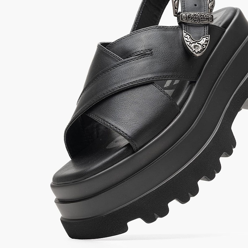 Women Sandals Jupiter.Cr Black ECOleather Buffalo