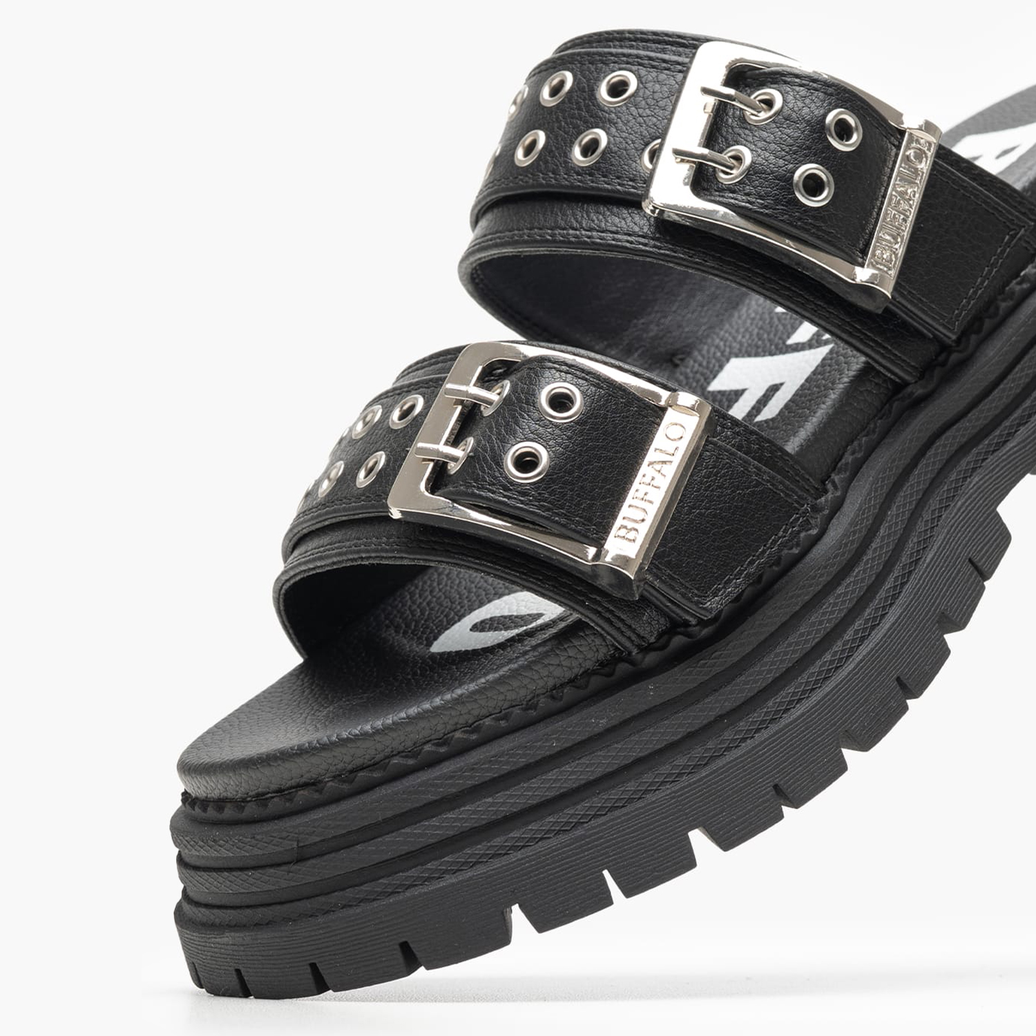 Γυναικεία Πέδιλα Lennox.Loop Μαύρο ECOleather Buffalo