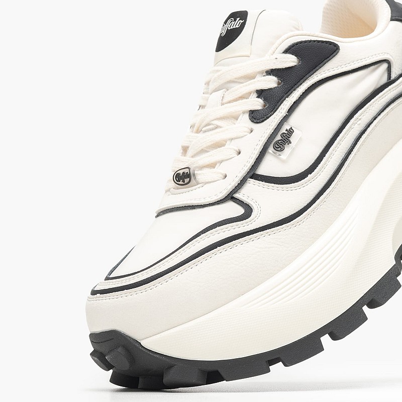 Women Casual Shoes Manhatten.One White ECOleather-Fabric Buffalo