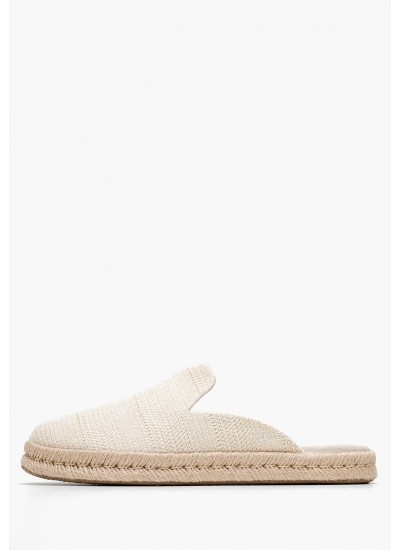 Γυναικεία Mules Santiago.Mule Μπεζ Ύφασμα Toms