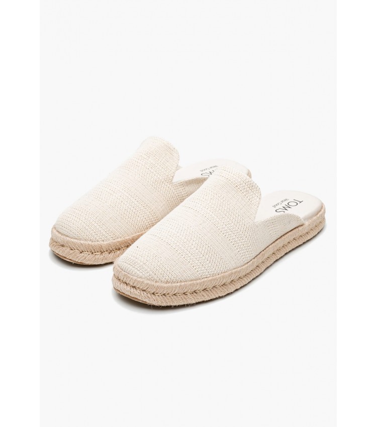 Γυναικεία Mules Santiago.Mule Μπεζ Ύφασμα Toms Γυναικεία Mules Santiago.Mule Μπεζ Ύφασμα Toms