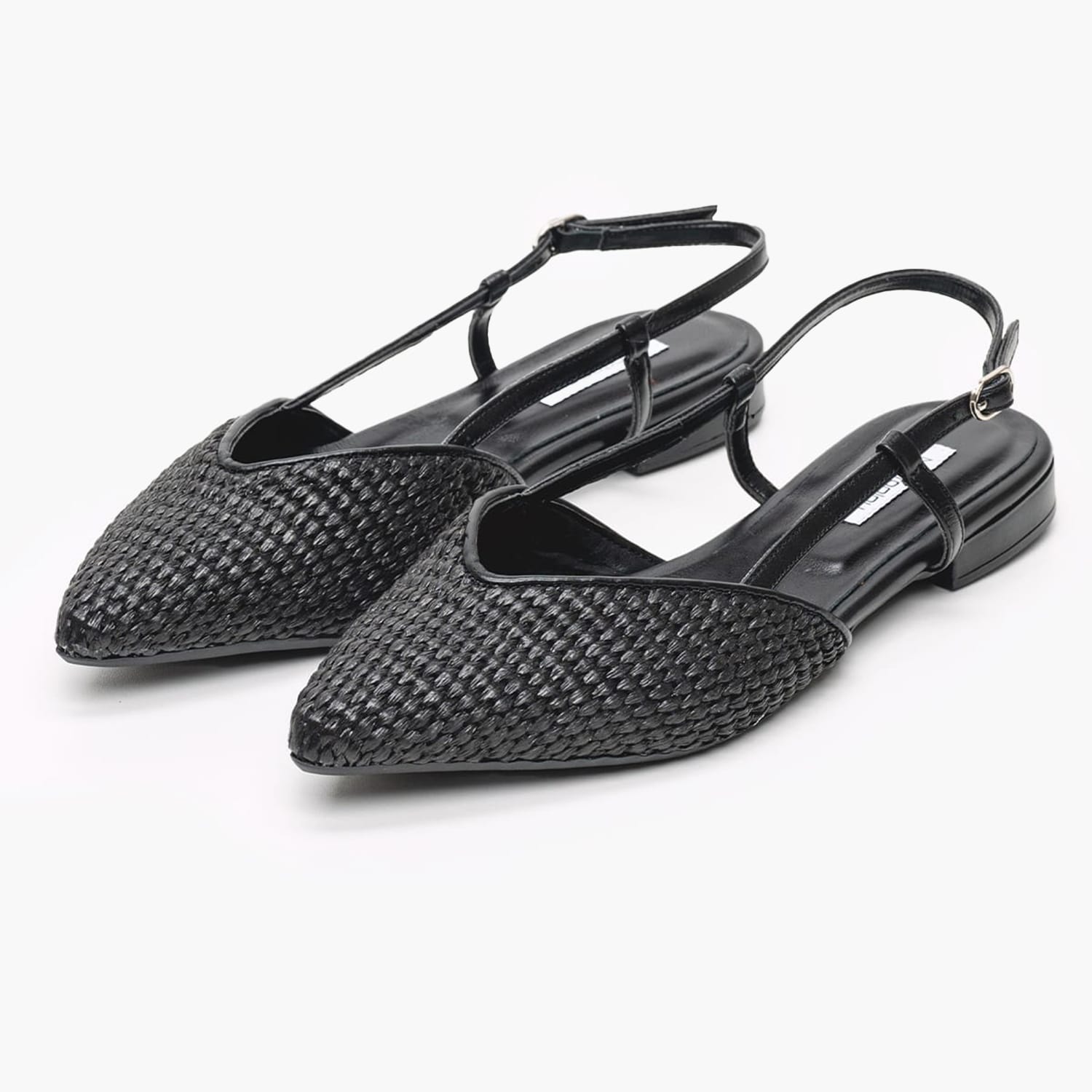 Γυναικεία Flats Julia Μαύρο Ψάθα Mortoglou Γυναικεία Flats Julia Μαύρο Ψάθα Mortoglou