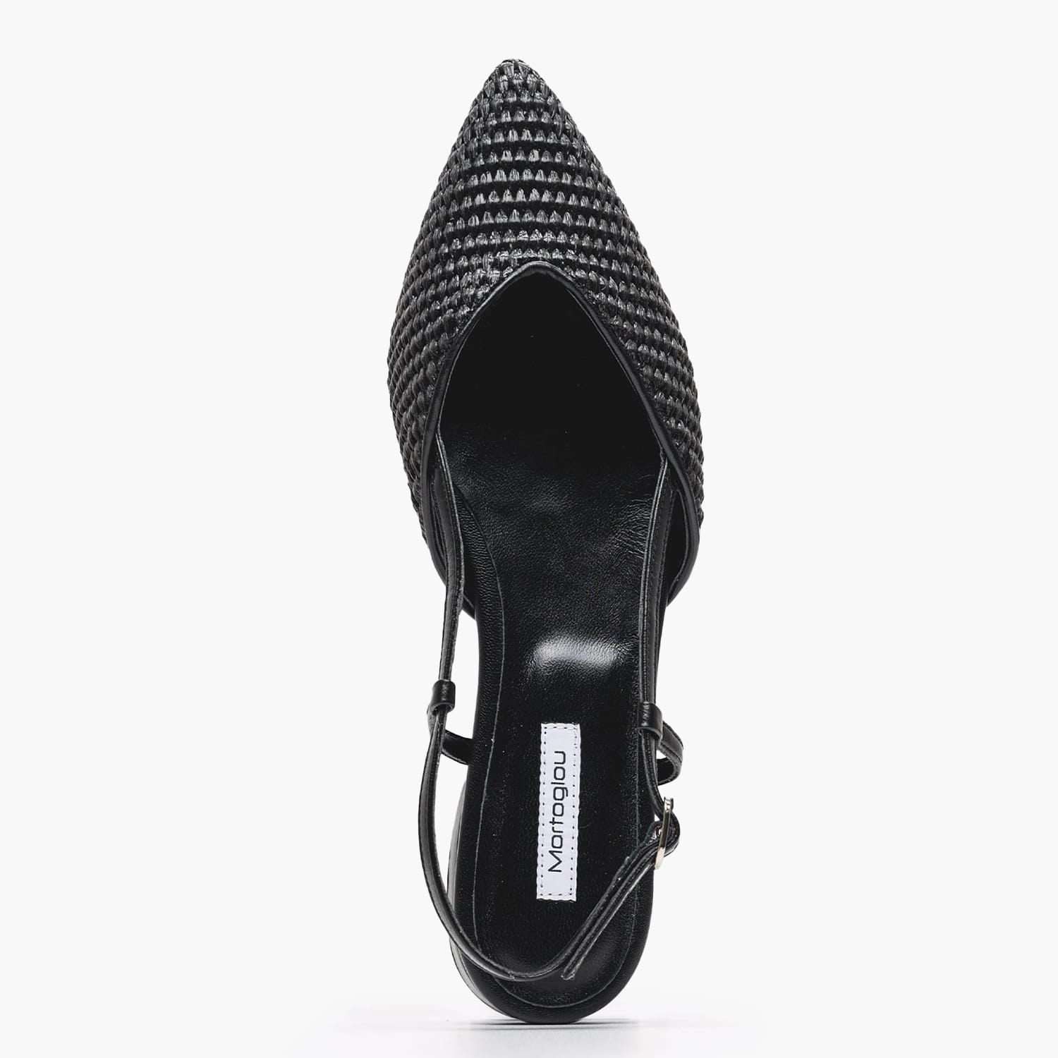 Γυναικεία Flats Julia Μαύρο Ψάθα Mortoglou Γυναικεία Flats Julia Μαύρο Ψάθα Mortoglou