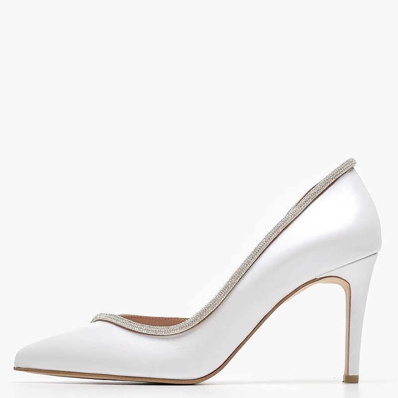 Women Pumps & Peeptoes High Lina White Leather Mortoglou