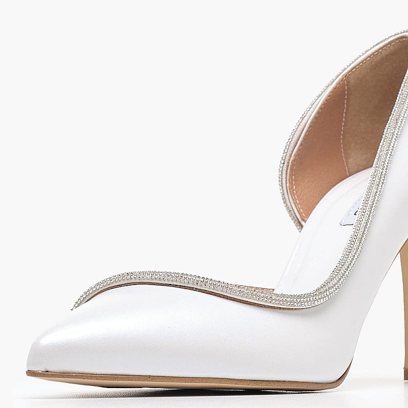 Women Pumps & Peeptoes High Lina White Leather Mortoglou