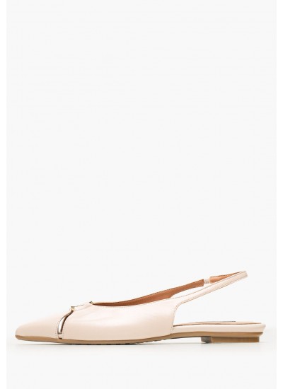 Γυναικεία Flats 27112 Μπεζ Δέρμα Tamaris
