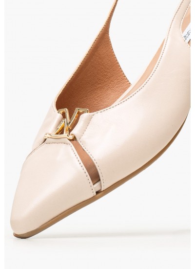 Γυναικεία Flats 27112 Μπεζ Δέρμα Tamaris