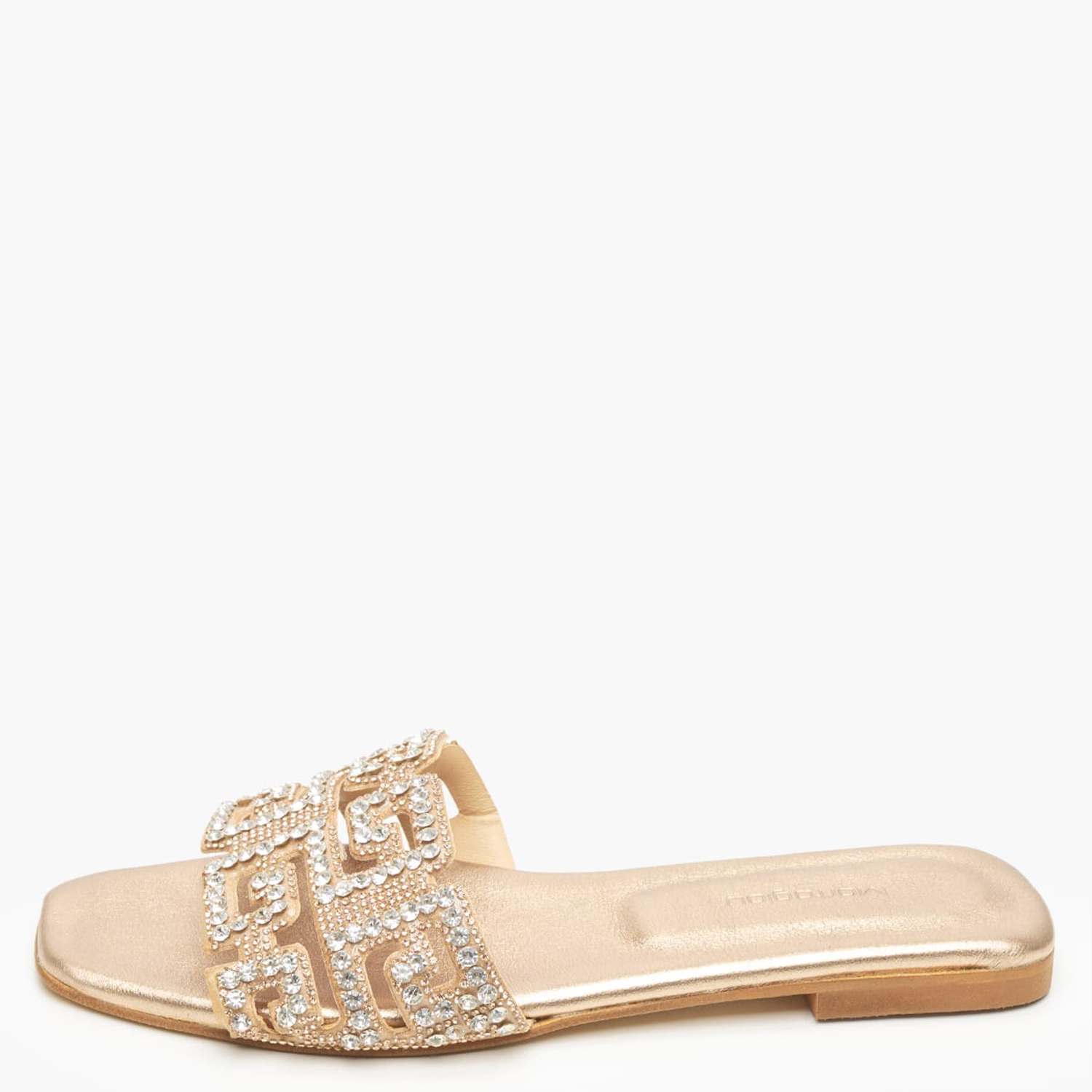 Γυναικεία Flats Hilda Πλατίνα ECOleather Mortoglou