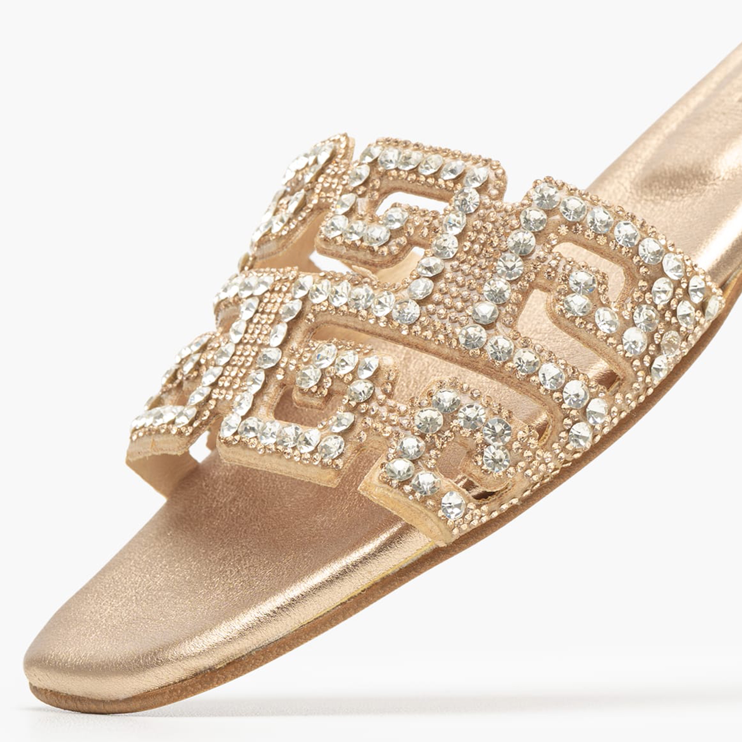 Γυναικεία Flats Hilda Πλατίνα ECOleather Mortoglou