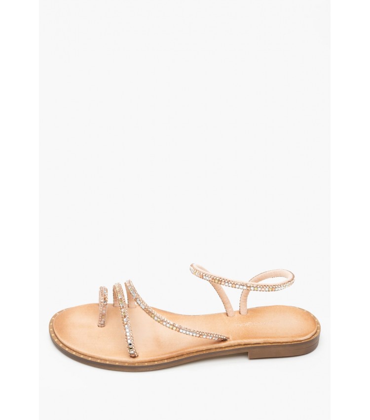 Γυναικεία Flats Jiani Μπρονζέ Strass Mortoglou Γυναικεία Flats Jiani Μπρονζέ Strass Mortoglou