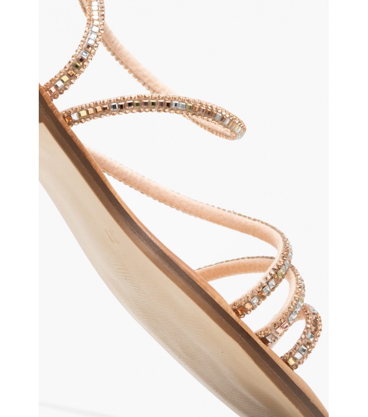 Γυναικεία Flats Jiani Μπρονζέ Strass Mortoglou Γυναικεία Flats Jiani Μπρονζέ Strass Mortoglou
