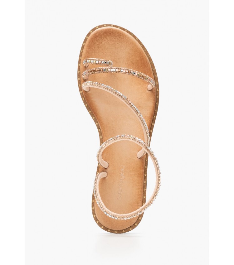 Γυναικεία Flats Jiani Μπρονζέ Strass Mortoglou Γυναικεία Flats Jiani Μπρονζέ Strass Mortoglou