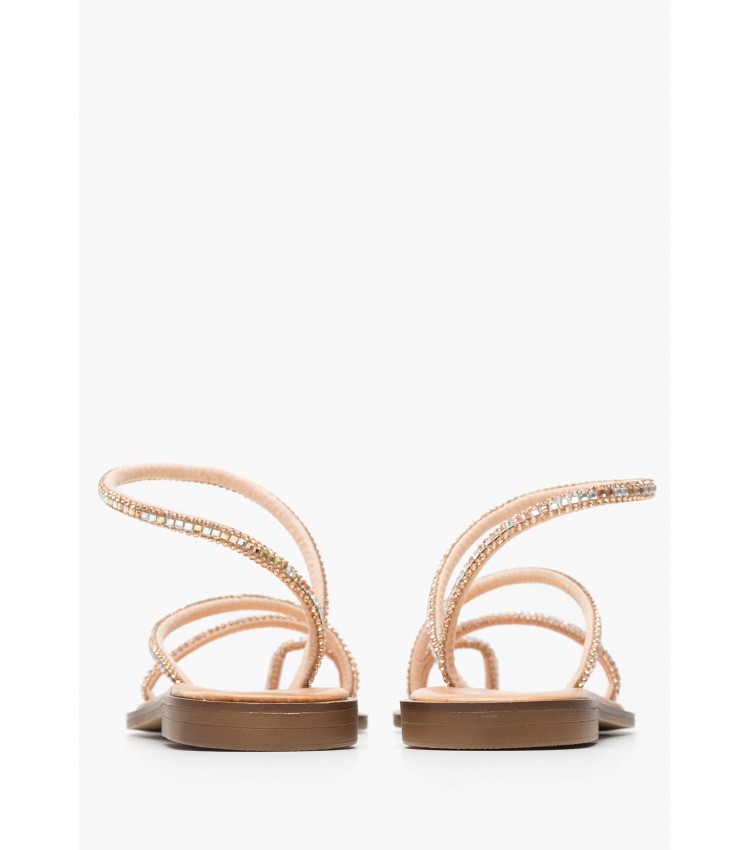 Γυναικεία Flats Jiani Μπρονζέ Strass Mortoglou Γυναικεία Flats Jiani Μπρονζέ Strass Mortoglou