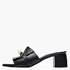 Women Mules Krystena Black Leather Mortoglou Women Mules Krystena Black Leather Mortoglou