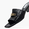 Women Mules Krystena Black Leather Mortoglou Women Mules Krystena Black Leather Mortoglou