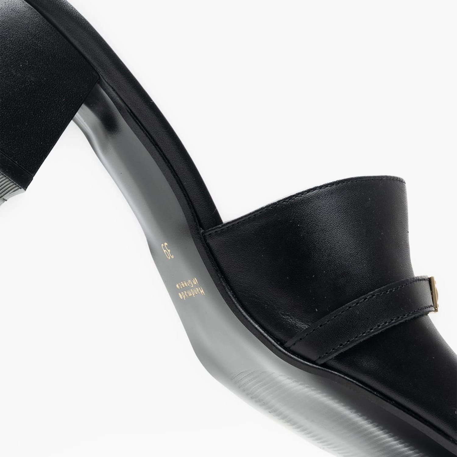 Women Mules Krystena Black Leather Mortoglou Women Mules Krystena Black Leather Mortoglou