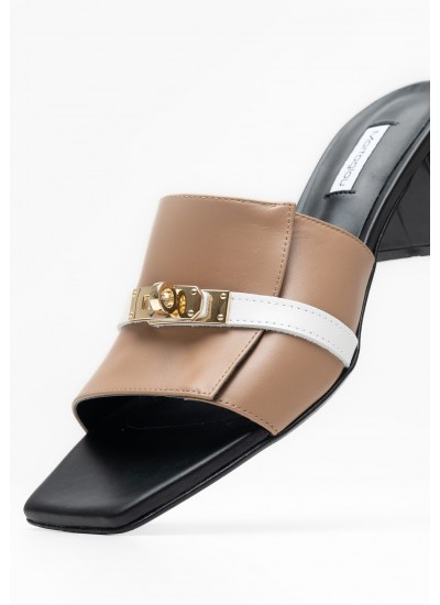 Γυναικεία Flats Gizeh.Big.Buckle Μαύρο Δέρμα Birkenstock