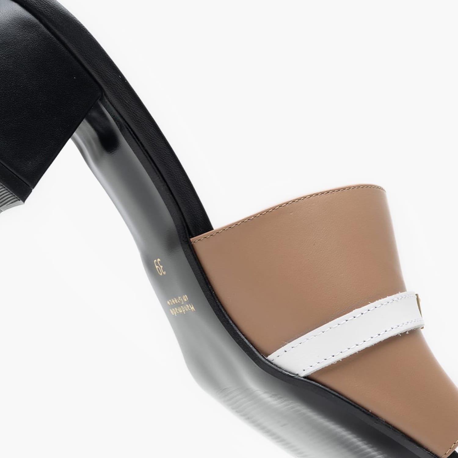 Women Mules Krystena Taupe Leather Mortoglou