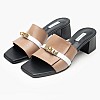 Women Mules Krystena Taupe Leather Mortoglou