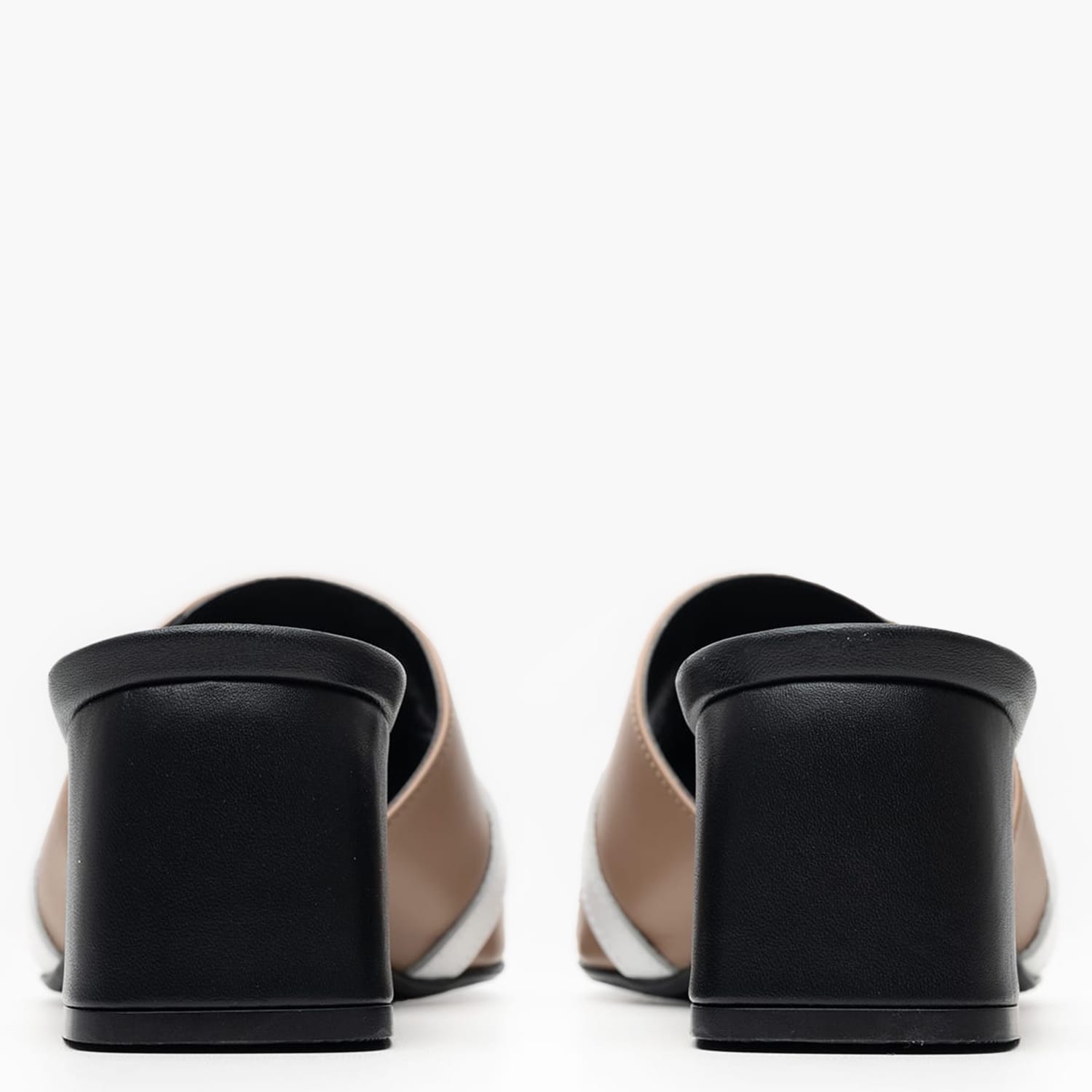 Women Mules Krystena Taupe Leather Mortoglou