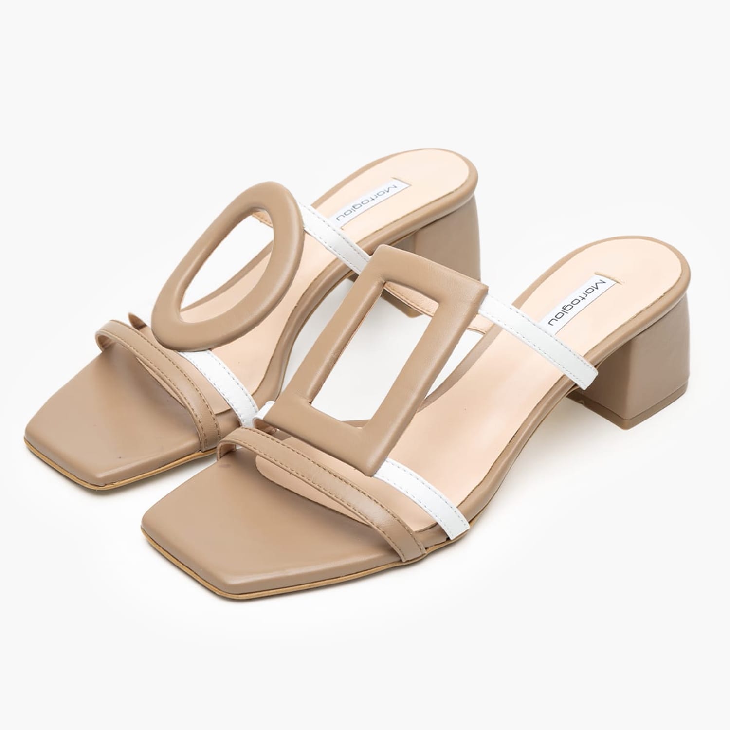 Women Mules Quin Taupe Leather Mortoglou Women Mules Quin Taupe Leather Mortoglou