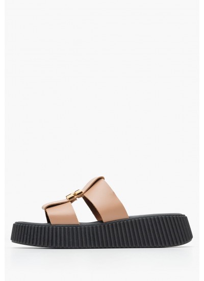 Γυναικείες Πλατφόρμες Χαμηλές 22305 Χρυσό ECOleather Tamaris