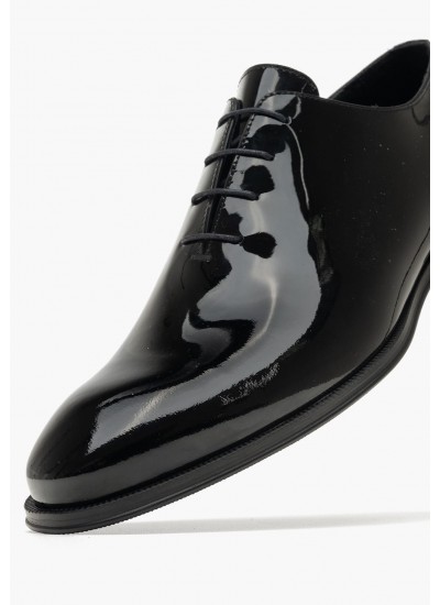 Ανδρικά Παπούτσια Δετά A7521 Μαύρο Δέρμα Boss shoes