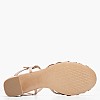 Women Sandals Rivoli4 Beige Leather Kalogirou Women Sandals Rivoli4 Beige Leather Kalogirou