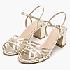 Women Sandals Rivoli4 Platinum Leather Kalogirou