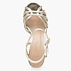 Women Sandals Rivoli4 Platinum Leather Kalogirou