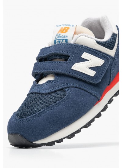 Παιδικά Παπούτσια Casual 574 Μπλε ECOleather New Balance