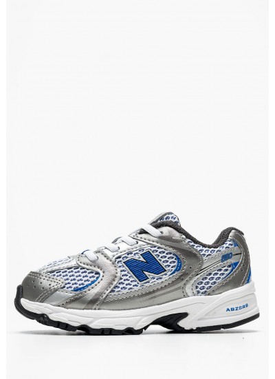 Παιδικά Παπούτσια Casual IZ.530 Άσπρο ECOleather-Ύφασμα New Balance