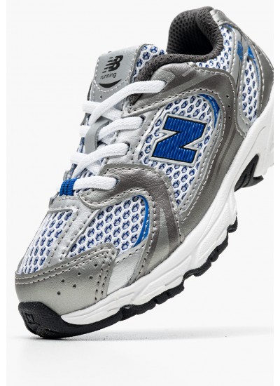 Παιδικά Παπούτσια Casual IZ.530 Άσπρο ECOleather-Ύφασμα New Balance