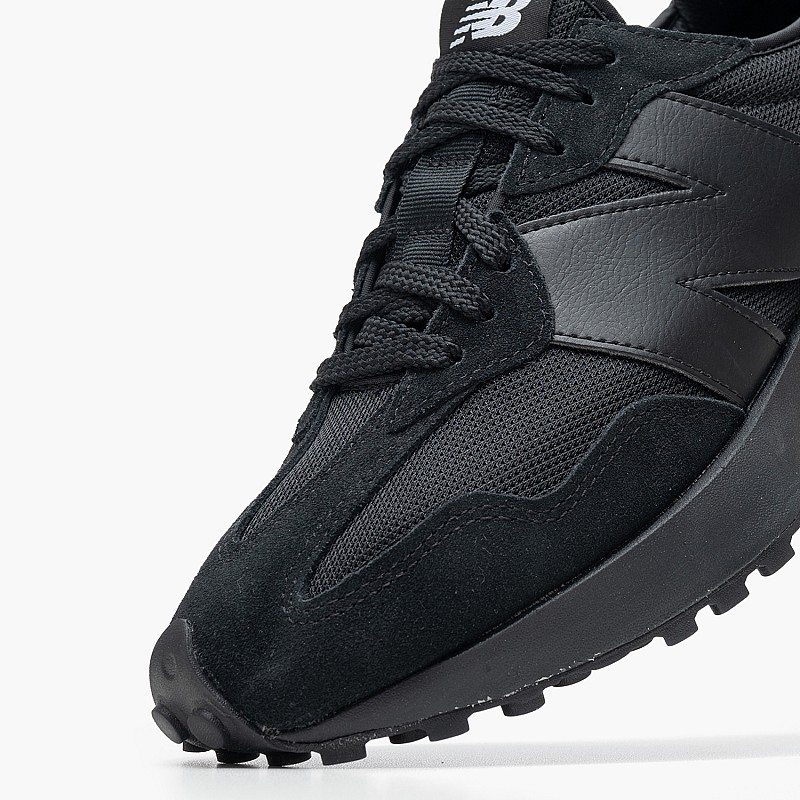Men Casual Shoes MS327 Black Buckskin-Fabric New Balance