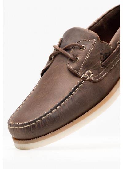 Ανδρικά Παπούτσια Casual L003.Ath Μπλε Δέρμα-Ύφασμα Lacoste