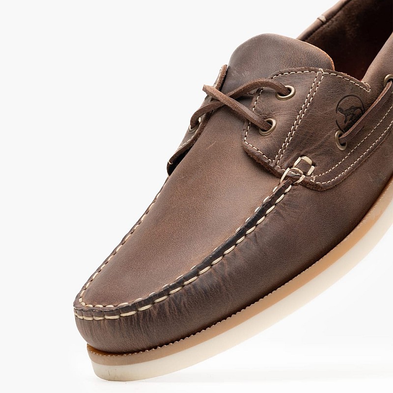 Men Sailing shoes 2008 Brown Leather Mortoglou