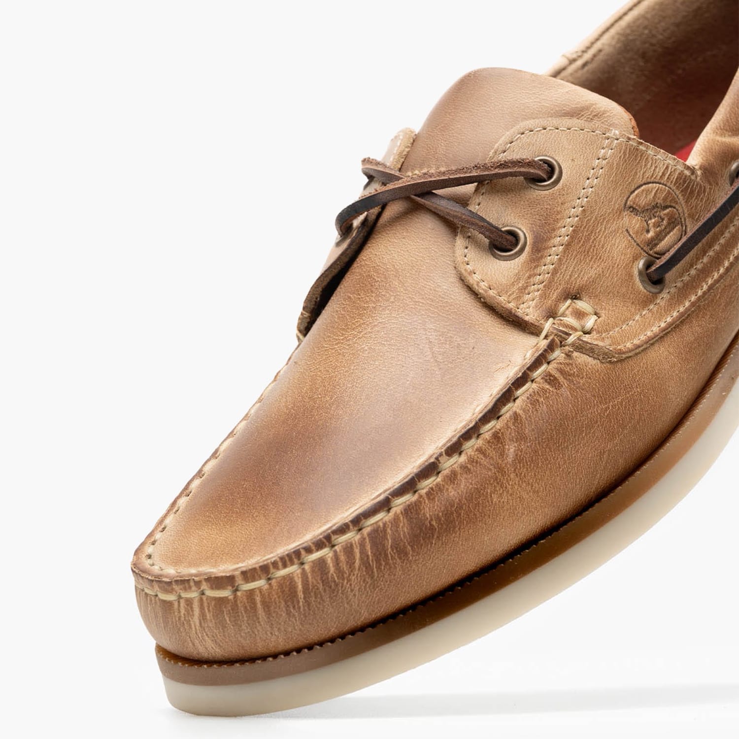 Men Sailing shoes 2008 Beige Leather Mortoglou