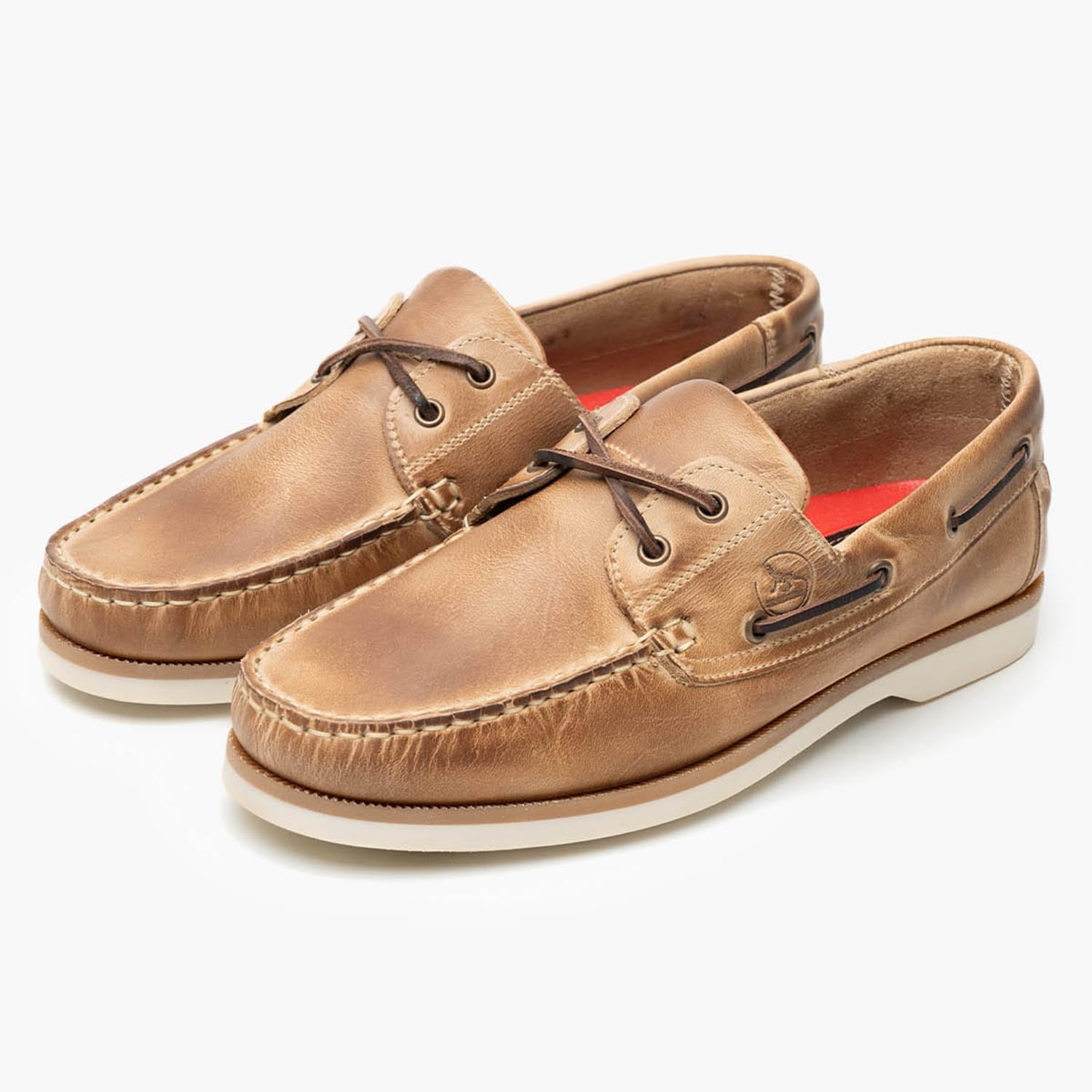 Men Sailing shoes 2008 Beige Leather Mortoglou Men Sailing shoes 2008 Beige Leather Mortoglou