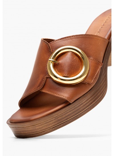 Γυναικεία Mules Heel.M Μαύρο Δέρμα Calvin Klein