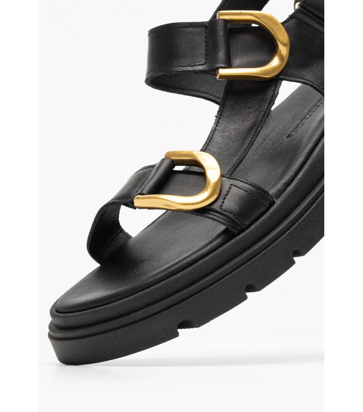 Women Flats 51270 Black Leather Mortoglou Women Flats 51270 Black Leather Mortoglou