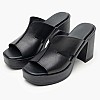 Women Mules 51304 Black Leather Mortoglou Women Mules 51304 Black Leather Mortoglou