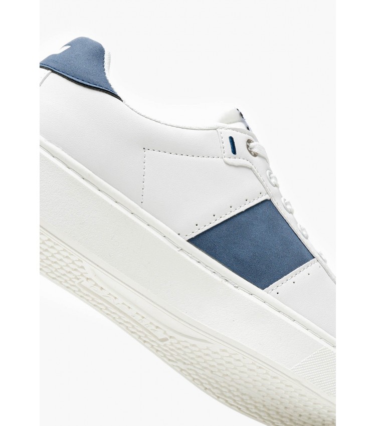 Ανδρικά Παπούτσια Casual Edison.Ltx2 Άσπρο ECOleather Gas Ανδρικά Παπούτσια Casual Edison.Ltx2 Άσπρο ECOleather Gas